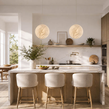 Selene Silk Moon Pendant Light