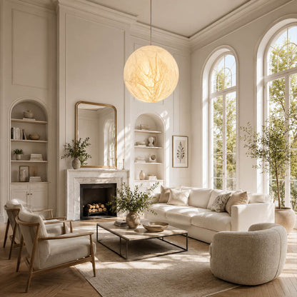Selene Silk Moon Pendant Light