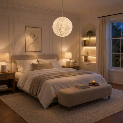 Selene Silk Moon Pendant Light