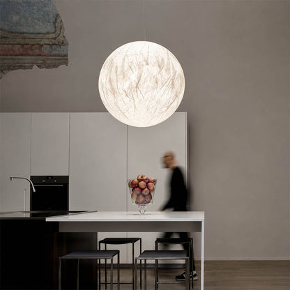 Selene Silk Moon Pendant Light