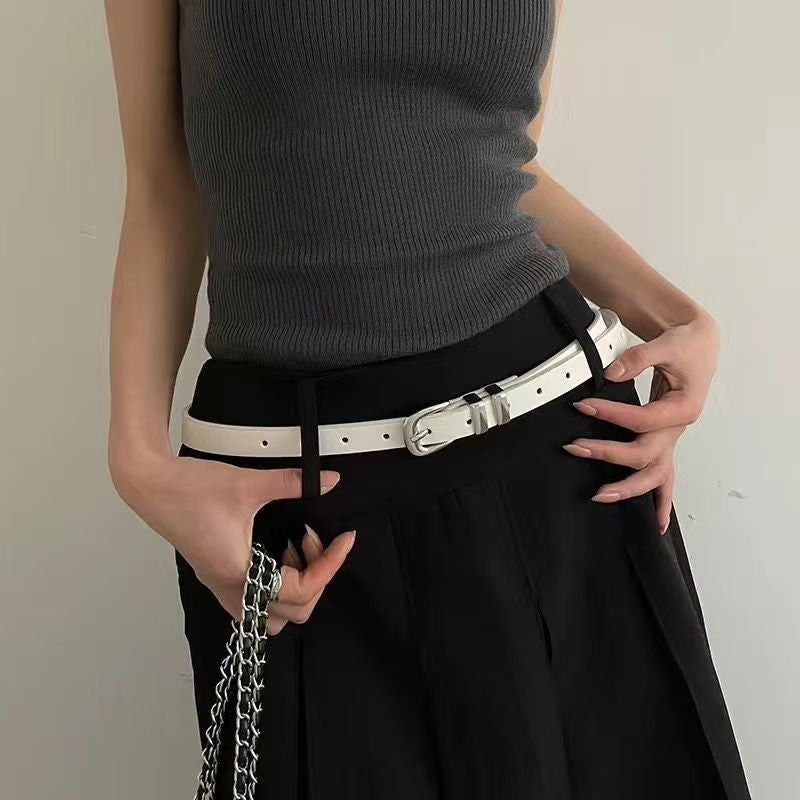 Selina Slim Leather Belt