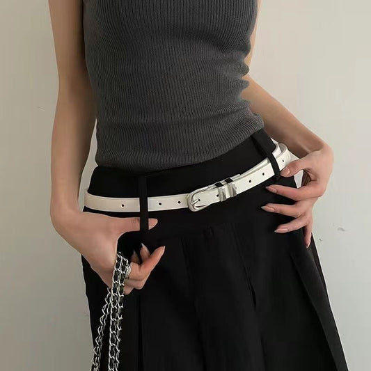 Selina Slim Leather Belt
