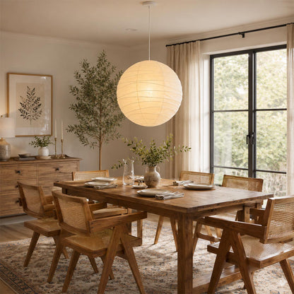 Washi Paper D Sphere Pendant Light
