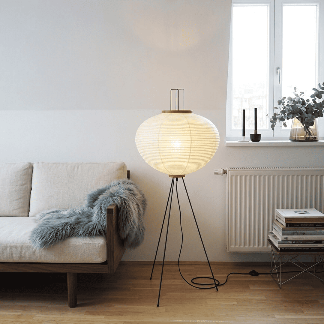 Akari 10A Washi Paper Tripod Floor Lamp