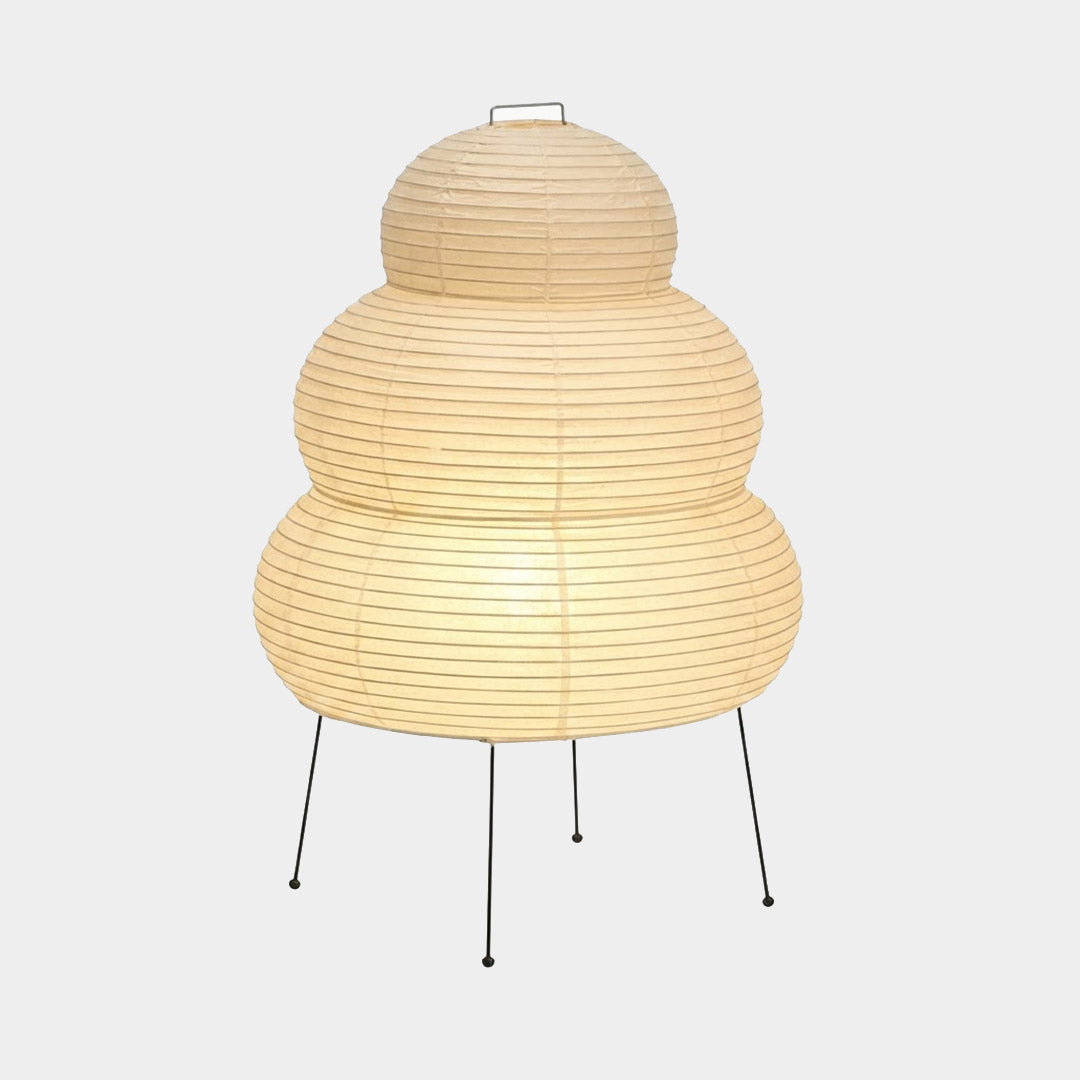 Akari 25N Washi Paper Three-Tiered Floor Table Light