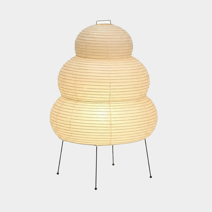 Akari 25N Washi Paper Three-Tiered Floor Table Light