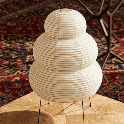 Akari 25N Washi Paper Three-Tiered Floor Table Light