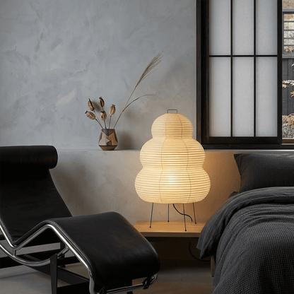 Akari 25N Washi Paper Three-Tiered Floor Table Light