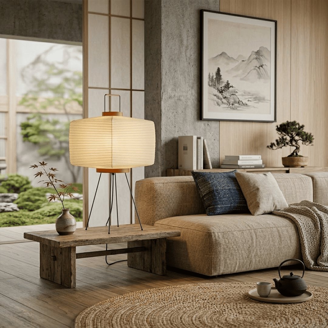Akari 9A Washi Paper Tripod Table Lamp