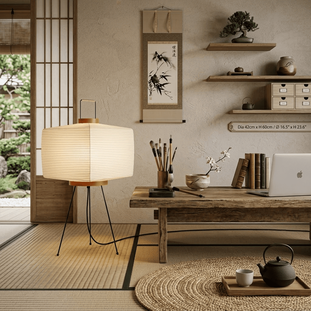 Akari 9A Washi Paper Tripod Table Lamp