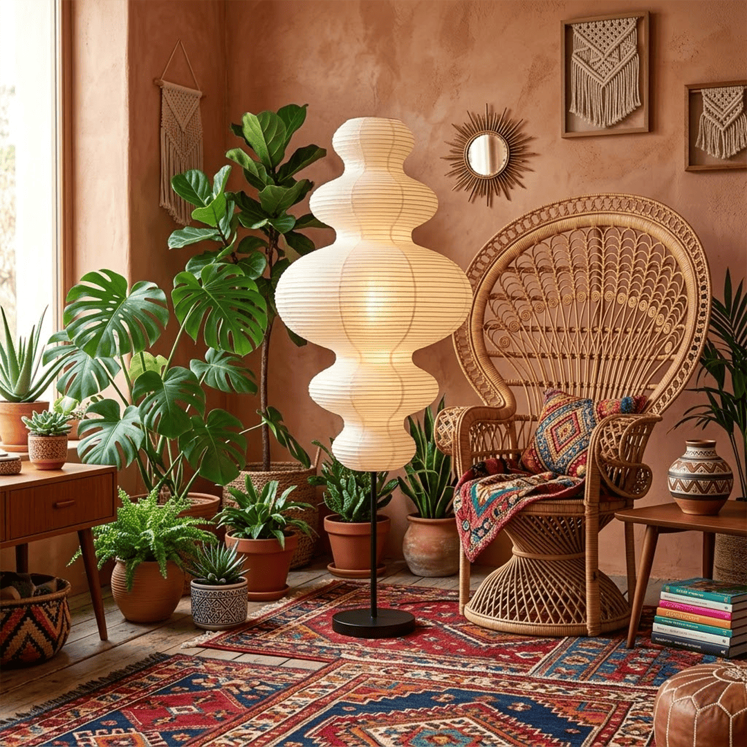 Chigiri Paper Tower Floor Lamp