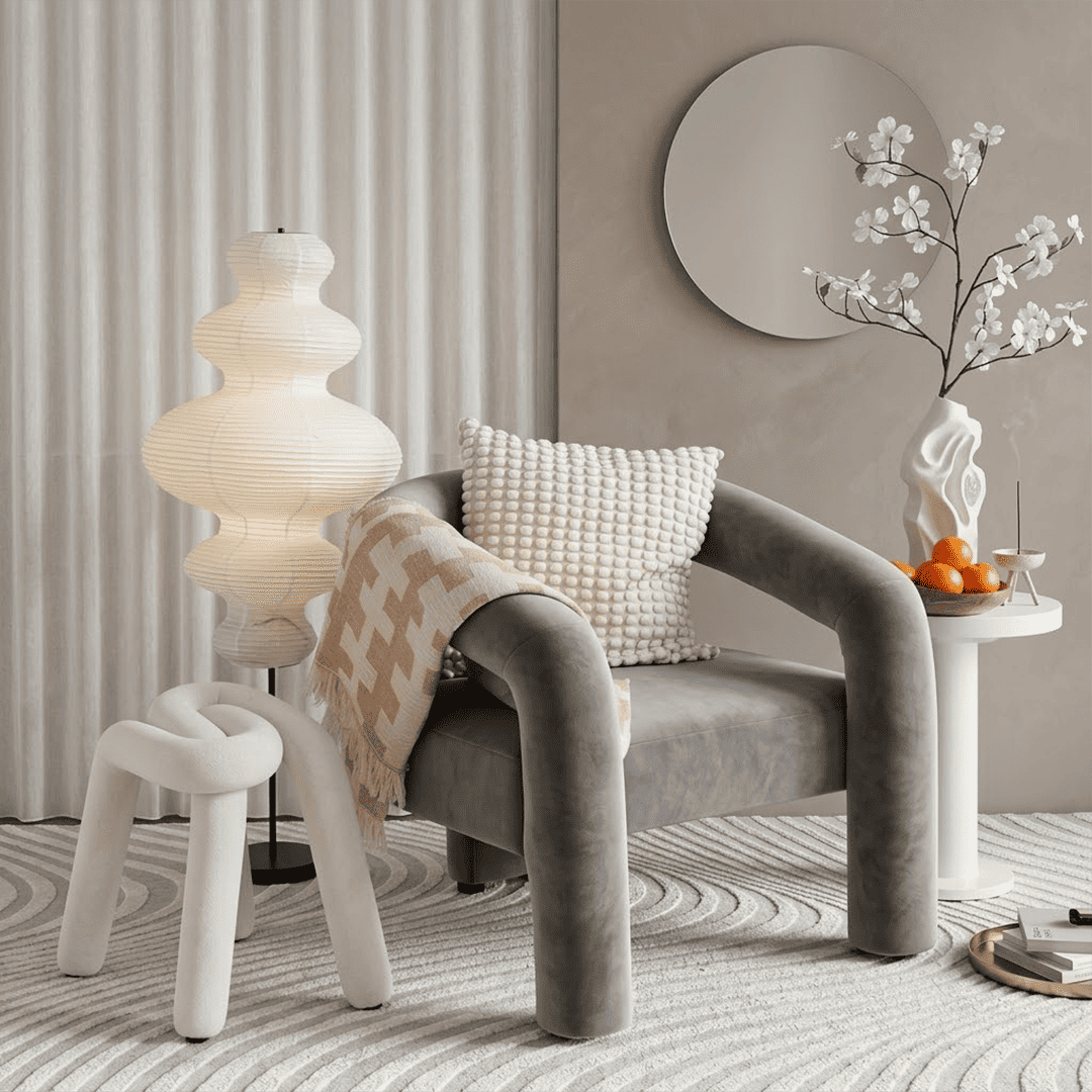 Chigiri Paper Tower Floor Lamp