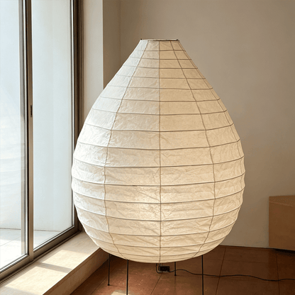 Akari 23N Washi Paper Pear-Shape Sculptural Floor Lamp
