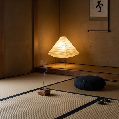 Akari 5X Washi Paper Pyramid Table Lamp