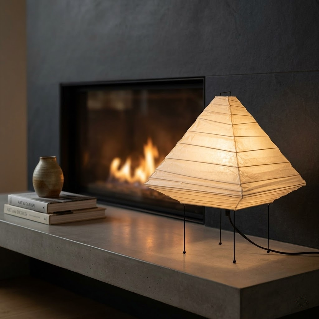 Akari 5X Washi Paper Pyramid Table Lamp