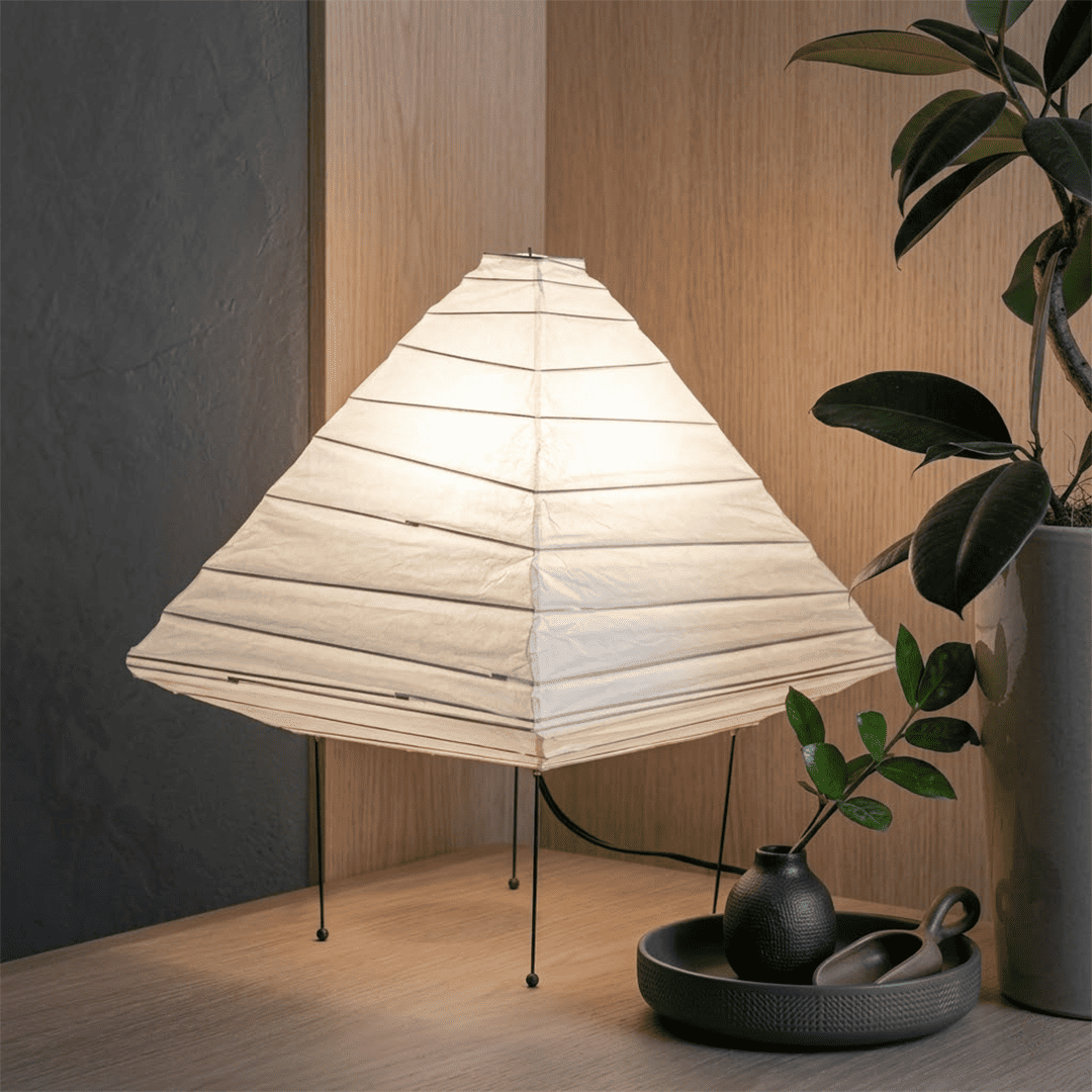 Akari 5X Washi Paper Pyramid Table Lamp
