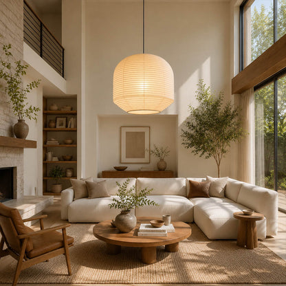 Tsuki Washi Paper Pendant Light