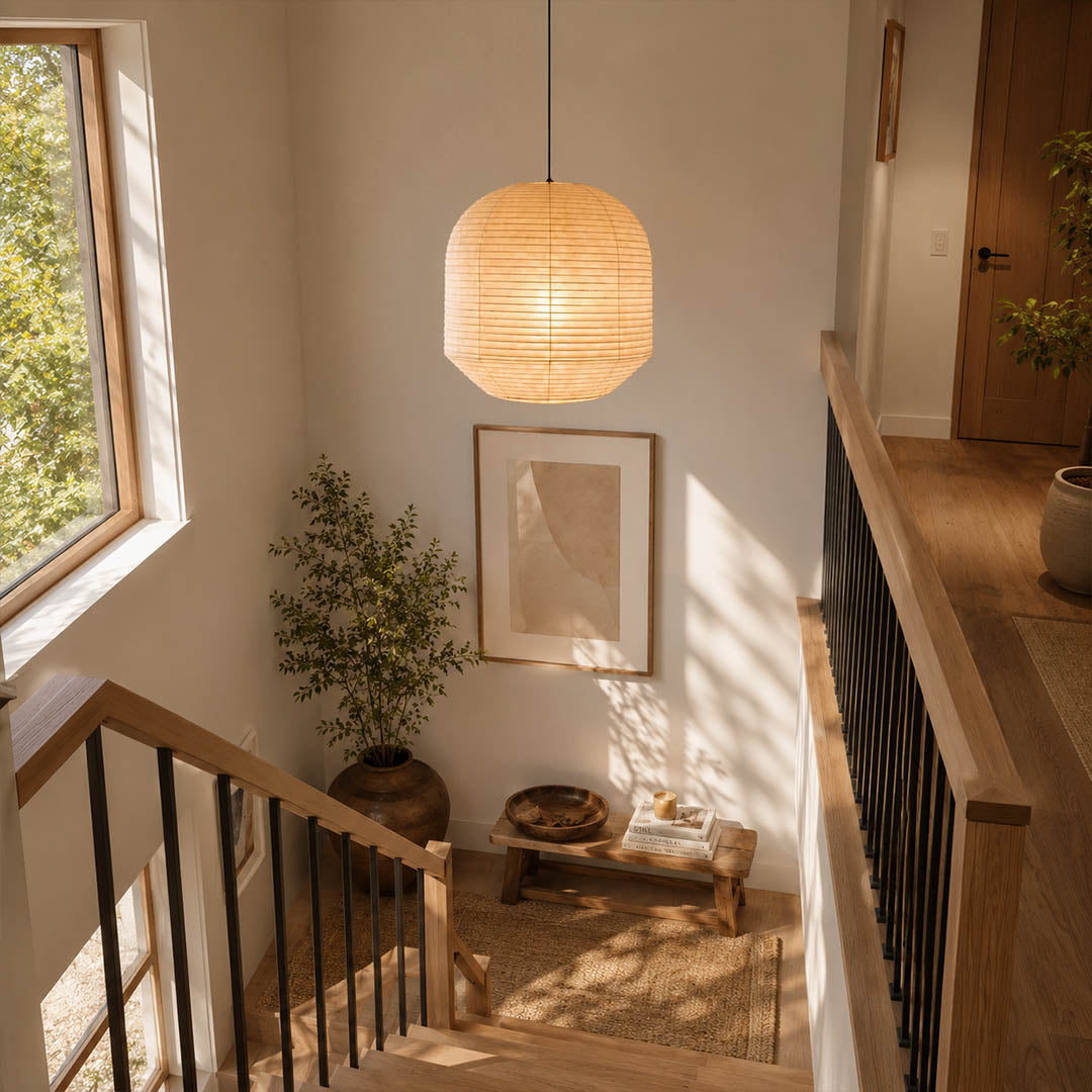 Tsuki Washi Paper Pendant Light