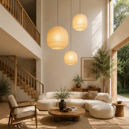 Tsuki Washi Paper Pendant Light