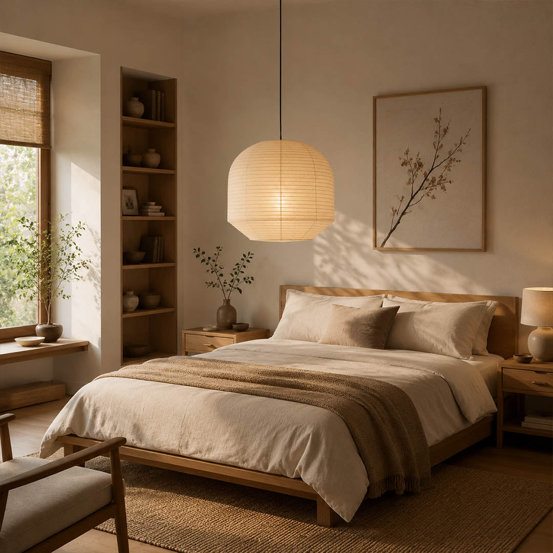 Tsuki Washi Paper Pendant Light