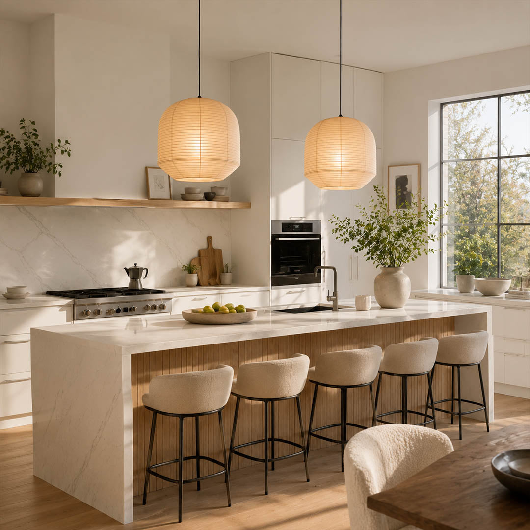 Tsuki Washi Paper Pendant Light