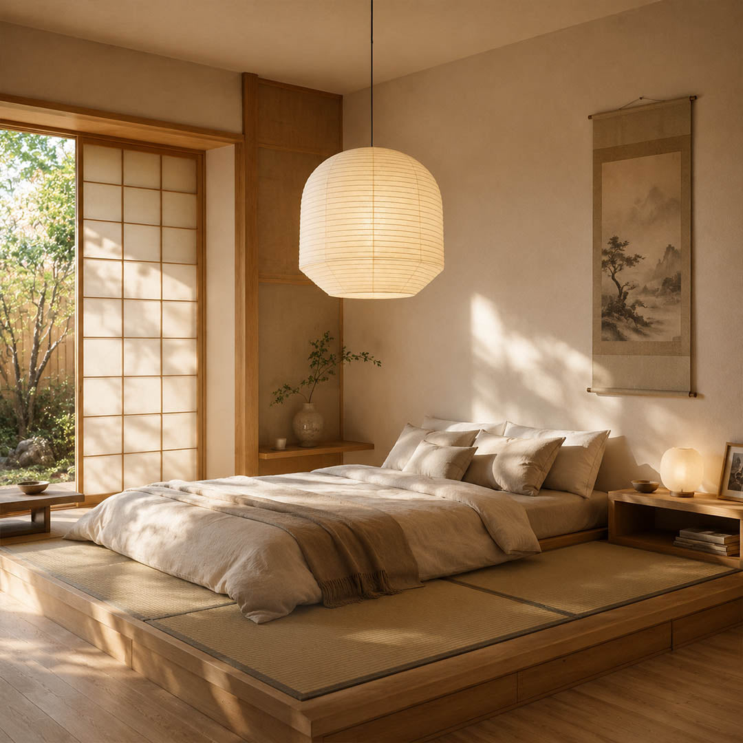Tsuki Washi Paper Pendant Light