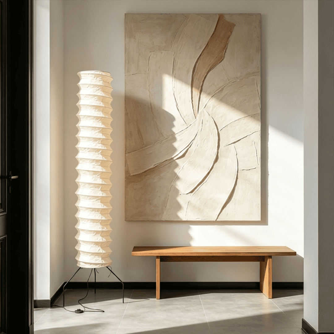 Akari UF4-31N Washi Paper Floor Lamp