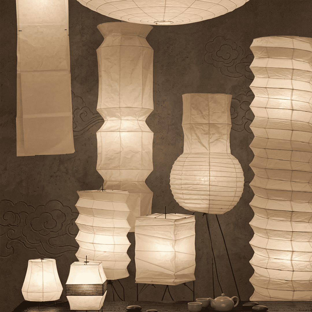Akari UF4-31N Washi Paper Floor Lamp