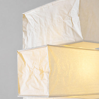 Akari UF4-L10 Washi Paper Stacked Tower Floor Lamp