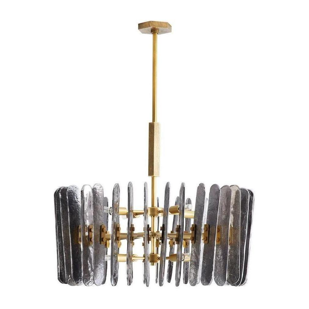 Vespera Smoked Glass Drum Chandelier