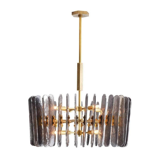 Vespera Smoked Glass Drum Chandelier