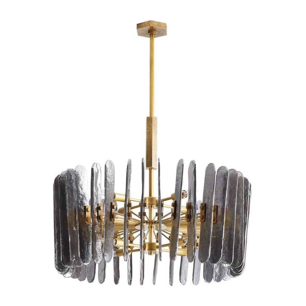 Vespera Smoked Glass Drum Chandelier