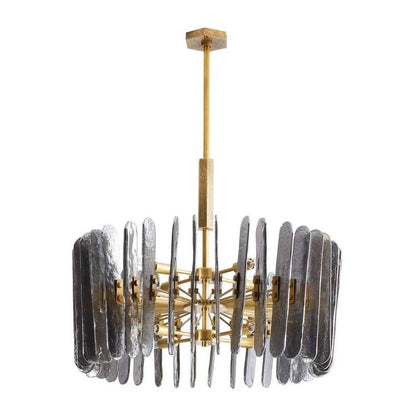 Vespera Smoked Glass Drum Chandelier