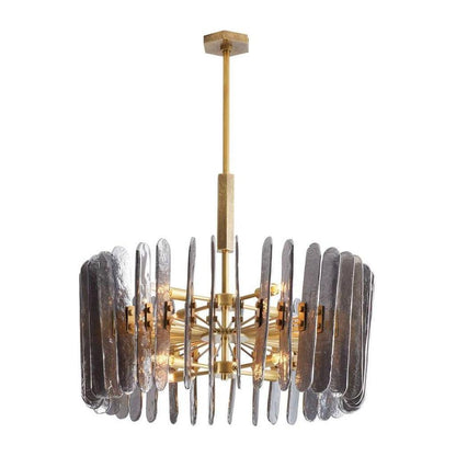 Vespera Smoked Glass Drum Chandelier
