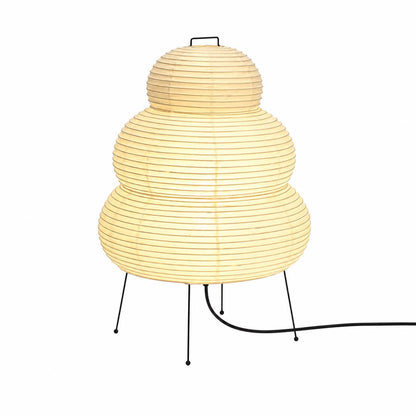 Akari 25N Washi Paper Three-Tiered Floor Table Light