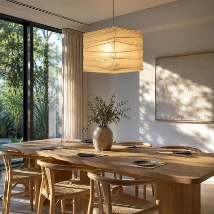Washi Paper Square Cube Pendant Light