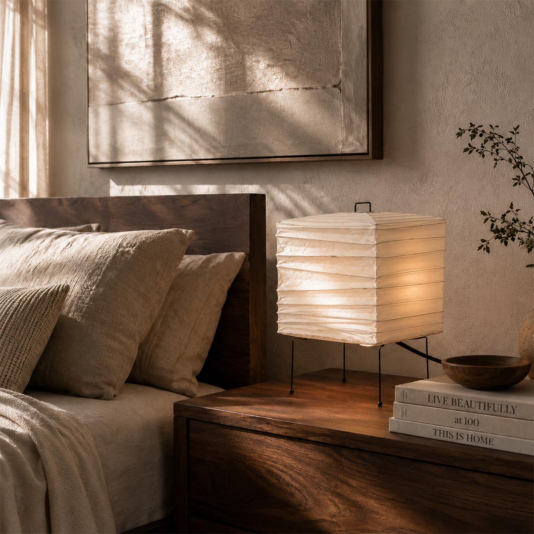 Akari 3X Washi Paper Square Table Lamp