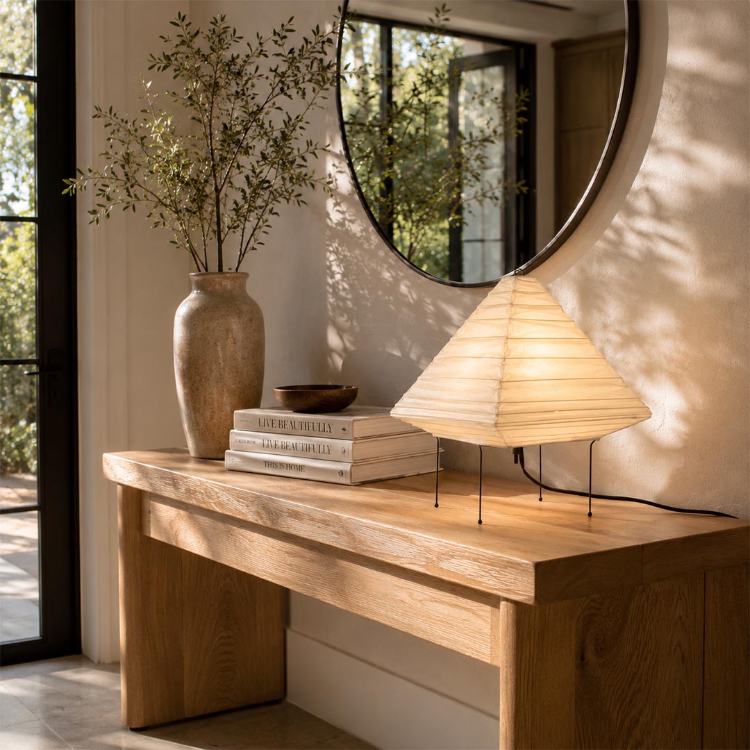 Akari 5X Washi Paper Pyramid Table Lamp
