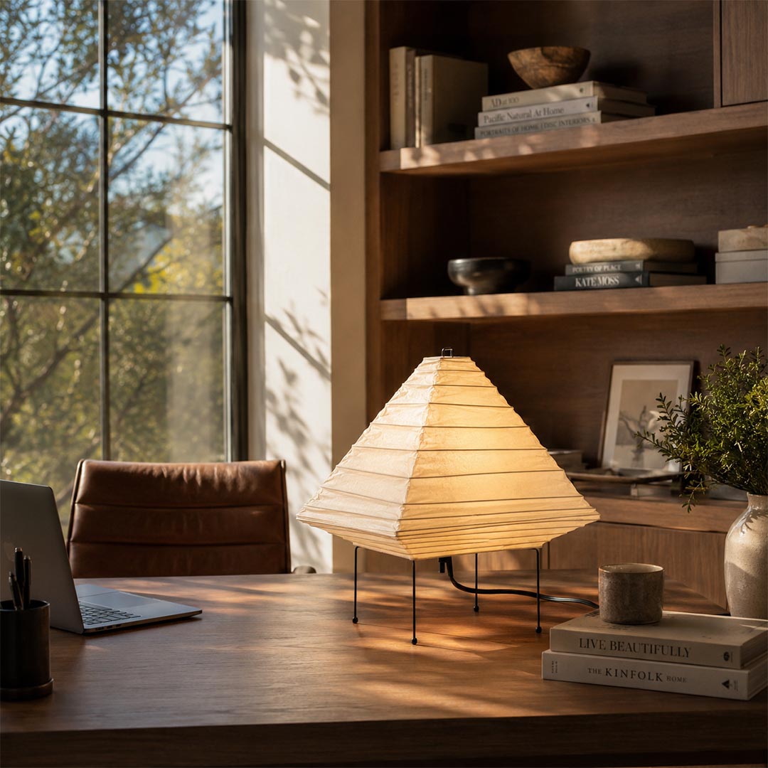 Akari 5X Washi Paper Pyramid Table Lamp