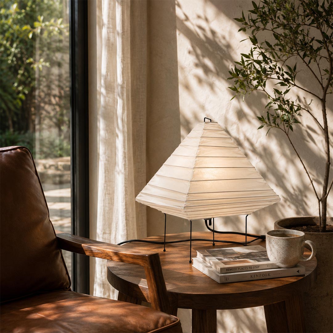 Akari 5X Washi Paper Pyramid Table Lamp