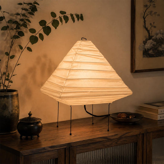 Akari 5X Washi Paper Pyramid Table Lamp