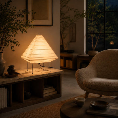Akari 5X Washi Paper Pyramid Table Lamp