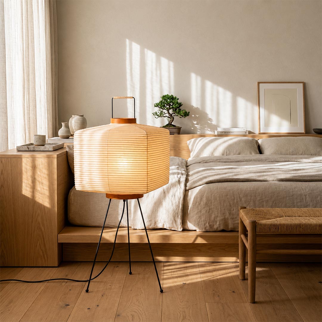 Akari 9A Washi Paper Tripod Table Lamp