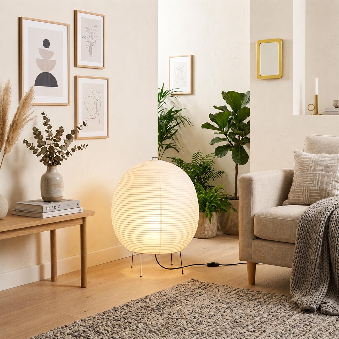 Bonn Large Washi Paper Sphere Table Light