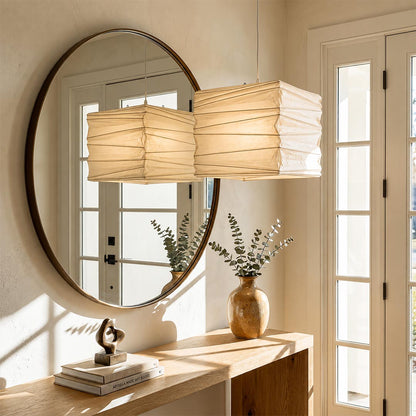Washi Paper Square Cube Pendant Light