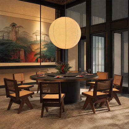 Washi Paper Sphere Pendant Light