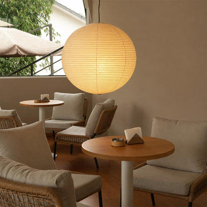 Washi Paper Sphere Pendant Light