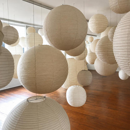 Washi Paper Sphere Pendant Light
