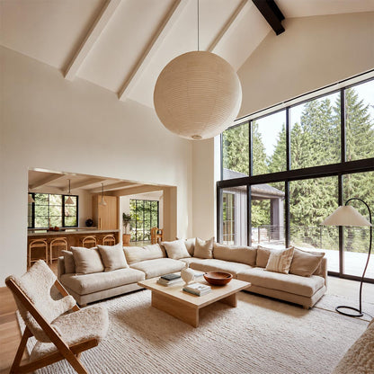 Washi Paper Sphere Pendant Light