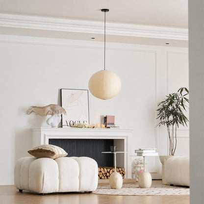 Washi Paper Sphere Pendant Light